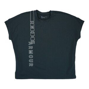 Under‎ Armour Black Graphic Tee T-Shirt Top Large Short Sleeve Men's Heavyweight